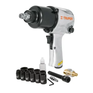 KIT DE LLAVE DE IMPACTO 1/2" IND. CON ESTUCHE PLASTICO